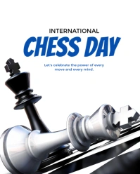 Maximalist International Chess Day Instagram Portrait template