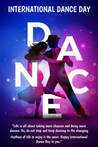 Maximalist International Dance Day Pinterest Graphic template