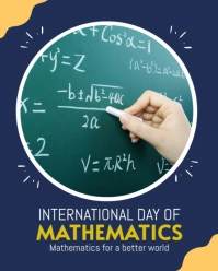 Maximalist International Day Of Mathematics  Instagram Portrait template