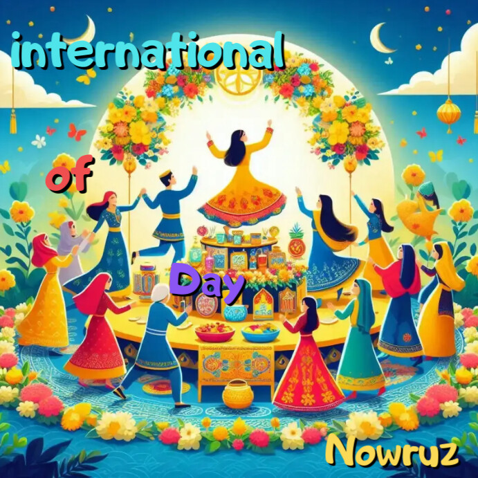 Maximalist International Day Of Nowruz  Instagram Post Iphosti le-Instagram template