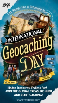 Maximalist International Geocaching Day Insta História do Instagram template