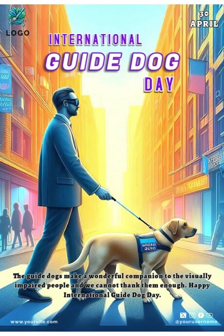 Maximalist International Guide Dog Day Poster Template | PosterMyWall