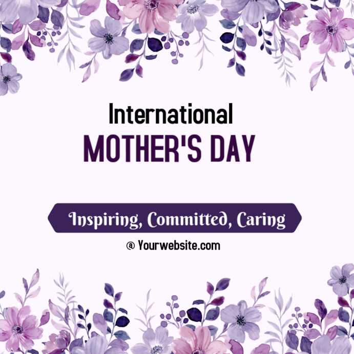 Maximalist International Mother's Day Online Design Flyer/template  Instagram Post
