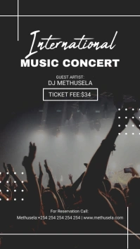 Maximalist International Music Concert Event Digital Display (9:16) template