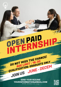 Maximalist Internship Poster Template | PosterMyWall