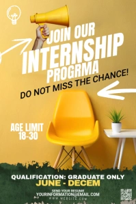 Maximalist Internship Banner 4' × 6' template