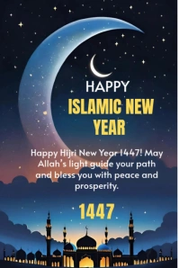 Maximalist Islamic New Year  Pinterest Graphic template