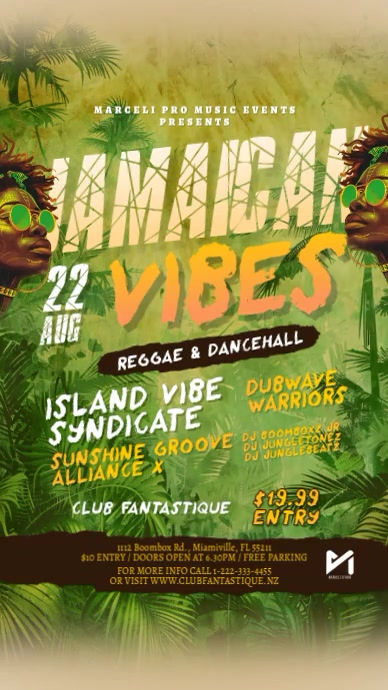 Reggae & Dancehall Event Template | PosterMyWall