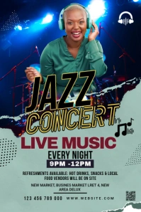 Maximalist Jazz Night Music Pinterest Graphic Pinterest Graphic template