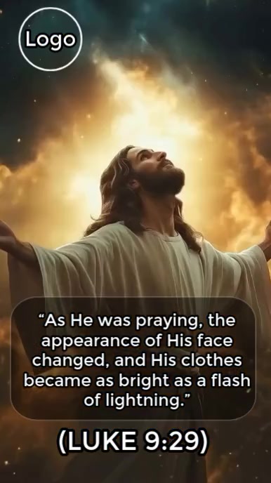 Maximalist Jesus Prays Digital Display (9:16) Template | PosterMyWall