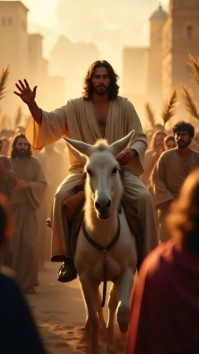 Maximalist Jesus Resurrection  Digital Display (9:16) template