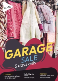 Maximalist Joyful Garage Sale A6 template
