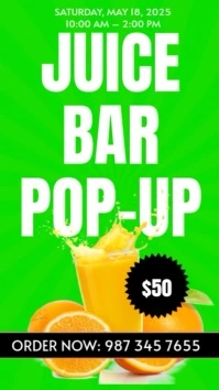 Maximalist Juice Bar Pop-up Whatsapp Status template