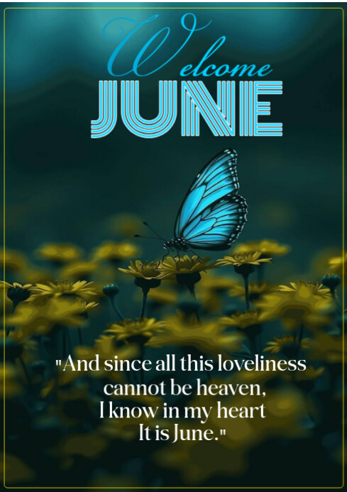 Maximalist June Welcome A4 Template | PosterMyWall
