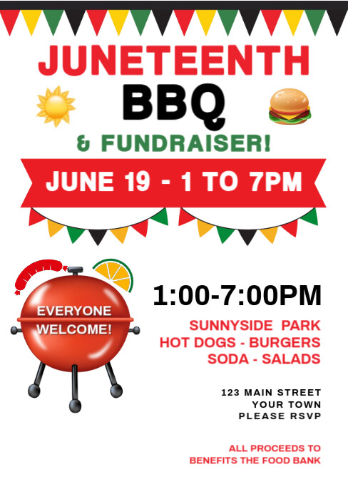 Maximalist Juneteenth Bbq A5 template