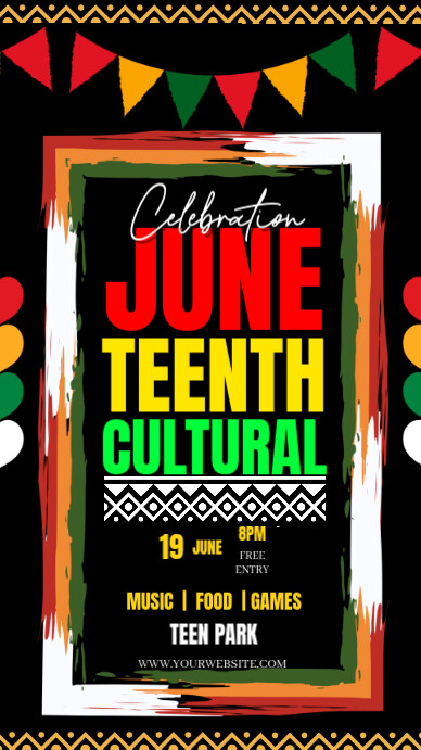Maximalist Juneteenth Cultural Festival Instagram Story template