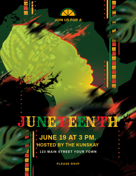 Maximalist Juneteenth  Flyer (us Letter) template