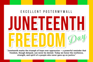 Maximalist Juneteenth Freedom Day Label template