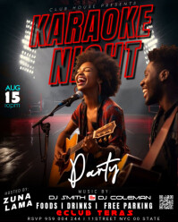 Maximalist Karaoje Night Party Instagram Portrait template