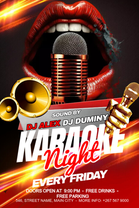 Copy of Maximalist Karaoke Banner Banner 4' × 6' | PosterMyWall