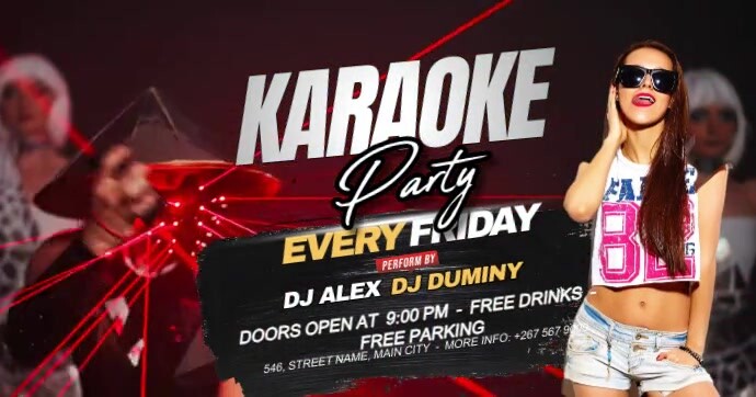 Maximalist Karaoke Facebook Share Image Facebook Shared Image template