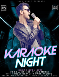 Maximalist Karaoke Night  Flyer (us Letter) template