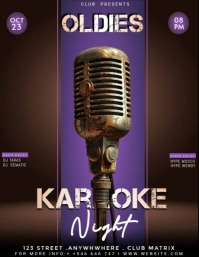 Maximalist Karaoke Night Flyer (us Letter) template