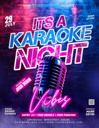 Maximalist Karaoke Night Party Flyer Flyer (us Letter) template