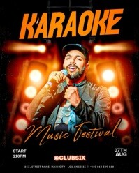Maximalist Karaoke Night Party Instagram Portrait template