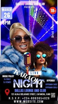 Maximalist Karaoke Night Party Instagram Story template