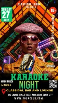 Maximalist Karaoke Night Party Instagram Story template