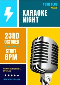 Maximalist Karaoke Night Poster A3 template