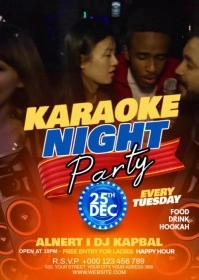 Maximalist Karaoke Party A6 template