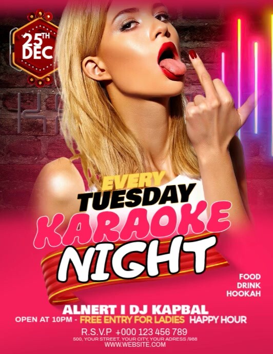 Maximalist Karaoke Party Flyer (us Letter) template