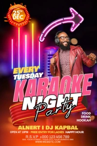 Maximalist Karaoke Party Pinterest Graphic template