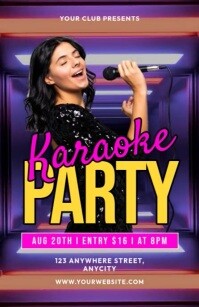 Maximalist Karaoke Party Tabloid template