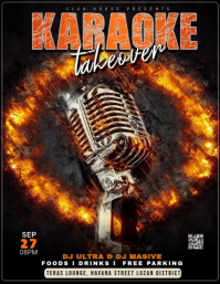 Maximalist Karaoke Takeover Party Flyer (us Letter) template
