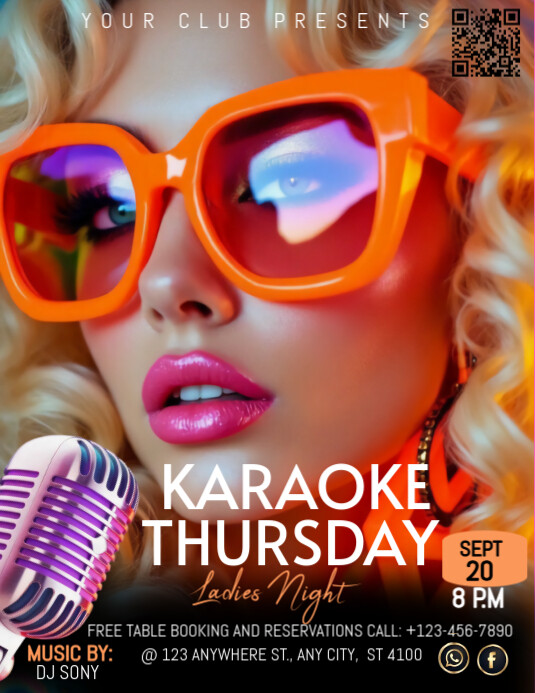 Maximalist Karaoke Thursday  Flyer (us Letter) template