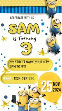 Maximalist Kids Birthday Celebration Digital Display (9:16) template