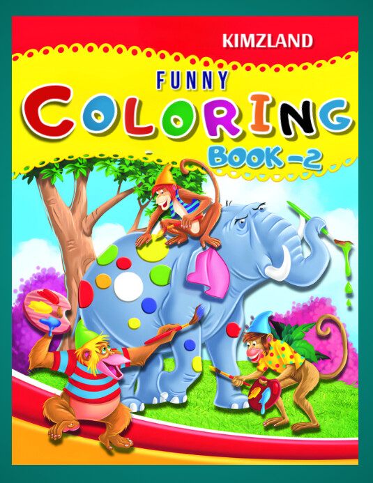 Copy of Maximalist Kids Coloring Book Cover Flyer (us Letter ...
