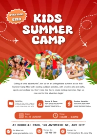 Maximalist Kids Summer Camp Ads Flyer Template A2
