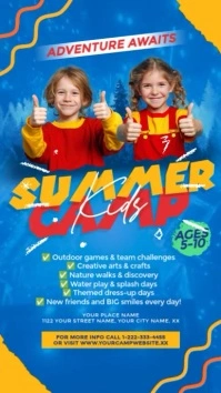 Maximalist Kids Summer Camp Instagram Story template
