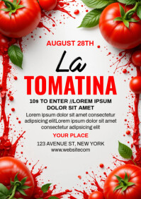 Maximalist La Tomatina Flyer A4 template