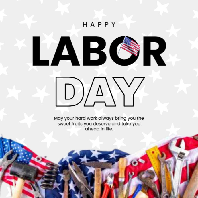 Maximalist Labor Day Ad Template Design Instagram Post
