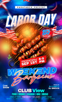 Maximalist Labor Day BBQ Cookout Holiday Celebration Template Us Legal