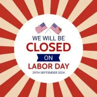 Maximalist Labor Day Business Closed No Insta Сообщение Instagram template