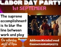 Maximalist Labor Day Party Flyer Template  Flyer (us Letter)