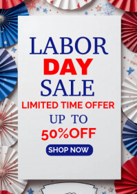 Maximalist Labor Day Sale A4 template