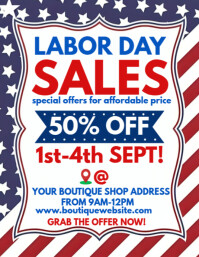 Maximalist Labor Day Sales Flyer  Flyer (us Letter) Pamflet (Letter AS) template