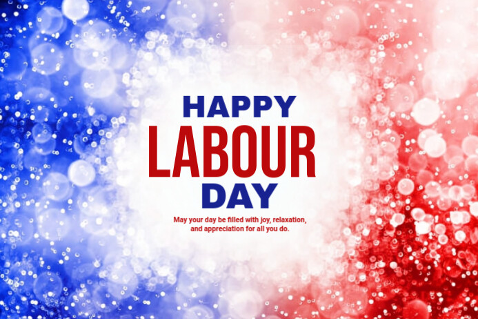Maximalist Labour Day  Label Etichetta template